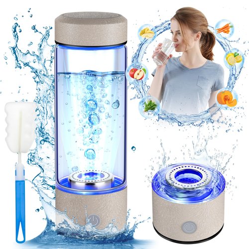 Hydrogen Water Bottle, Hydrogen Water Generator with Advanced SPE PEM Technology, High-Efficiency Portable 420ml Water Ionizer for Office, Travel, Fitness & Everyday Hydration