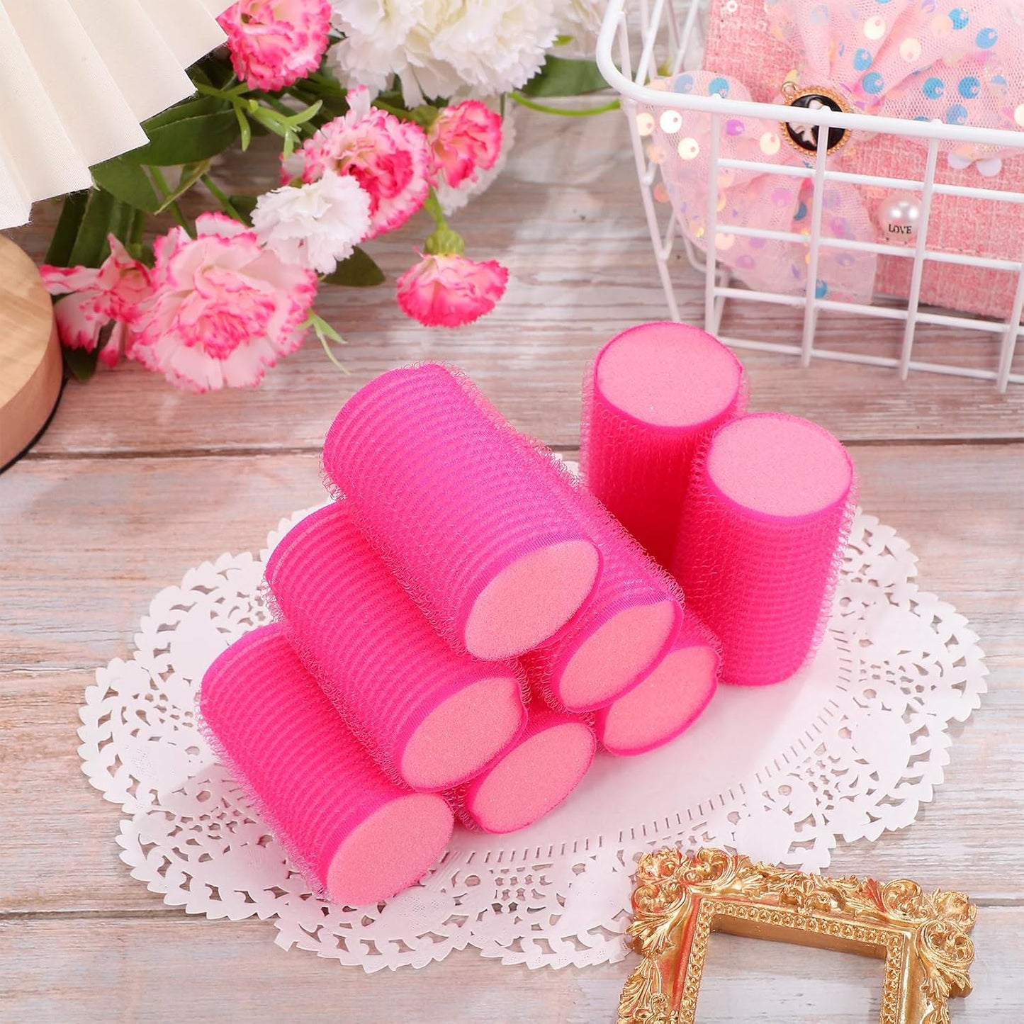 Uonlytech Hair Roller Set - 8pcs Self-Grip Foam Curlers for Women & Girls | Perfect for Bangs