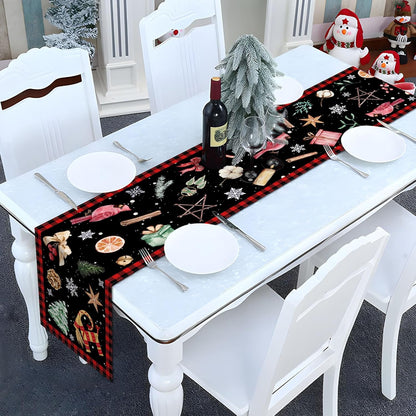 Nepnuser Yule Table Runner - Pagan Christmas Decoration for Winter Solstice | 13" x 72" Size