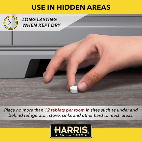 Harris Roach Tablets - Boric Acid Insect Killer with Lure | 6oz (145 Tablets) - Effective Roach Control