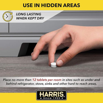 Harris Roach Tablets - Boric Acid Insect Killer with Lure | 6oz (145 Tablets) - Effective Roach Control
