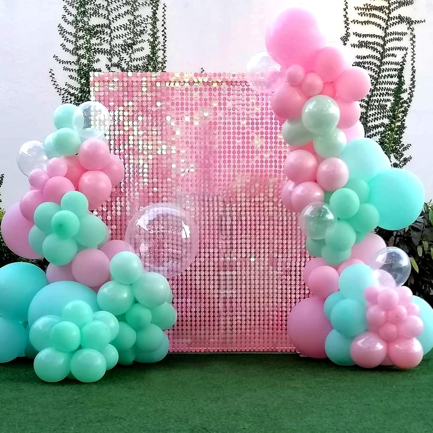 RUBFAC Clear Balloons - 129pcs in Various Sizes (5-18 Inches) for Birthday, Baby Shower & Wedding Decor