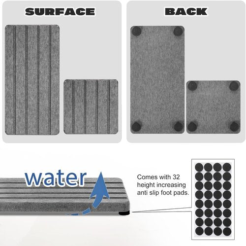 Diatomaceous Coaster | 4PCS Stone Drying Tray for Fast Drying in Bathroom & Kitchen Sinks