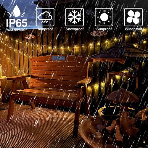 Globe String Lights - 49.2 Feet with 100 LEDs | Remote Timer & 8 Modes for Indoor/Outdoor Use