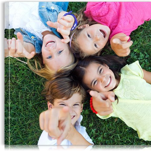 Custom Canvas Prints - Personalized Photo Wall Art for Weddings, Family, Pets | 16x16 Wrapped Frame