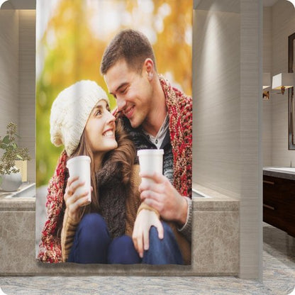 Ceosande Custom Shower Curtain Personalized Your Design with Picture Photo Shower Curtains for Bathroom Waterproof Shower Curtain Liners with 12 Hooks for Washroom Hotel Home Decor