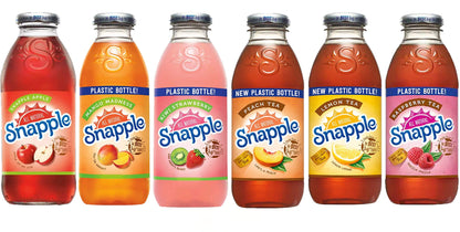 Snapple Tasters Edition Variety pack, 6 Count, All Original Flavors, Plastic Bottles with Bay Area Marketplace Napkins