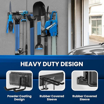 All-Metal Garage Tool Organizer by [Brand Name] - Heavy-Duty Wall Mount Rack Holds 680 lbs | Adjustable Hooks for Tools & Equipment