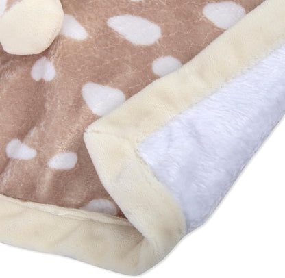 Minky Baby Essentials - Plush Deer Lovey Snuggler Blanket | Soft Security Blanket for All Ages (Freckled Fawn)