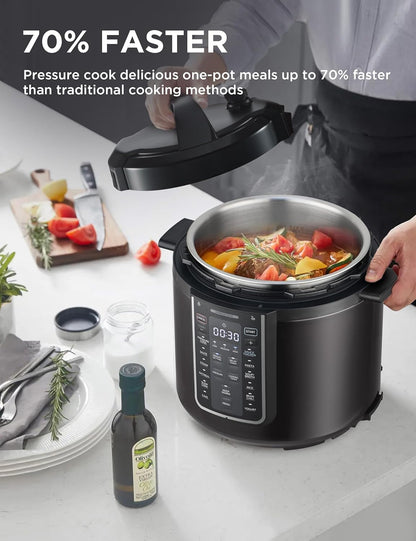 Midea 12-in-1 Electric Pressure Cooker - 6 Quart Multi-Functional Programmable Kitchen Appliance - Stainless Steel