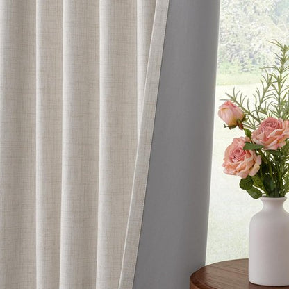 INOVADAY Total Blackout Curtains - 84 Inch Thermal Insulated Drapes for Bedroom & Living Room | Beige, 2 Panels