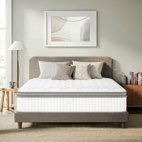 GAESTE Queen Mattress in a Box, 12 Inch Hybrid Mattress with Comfort Memory Foam and Pocket Springs, Medium Firm, Pressure Relief, CertiPUR-US Certified (Queen, 12 in)