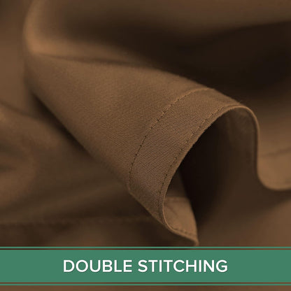 Pure Bamboo Split King Sheets - 100% Organic Viscose Bed Sheet Set, Soft & Cooling, 2 Fitted Sheets (Coconut Husk)