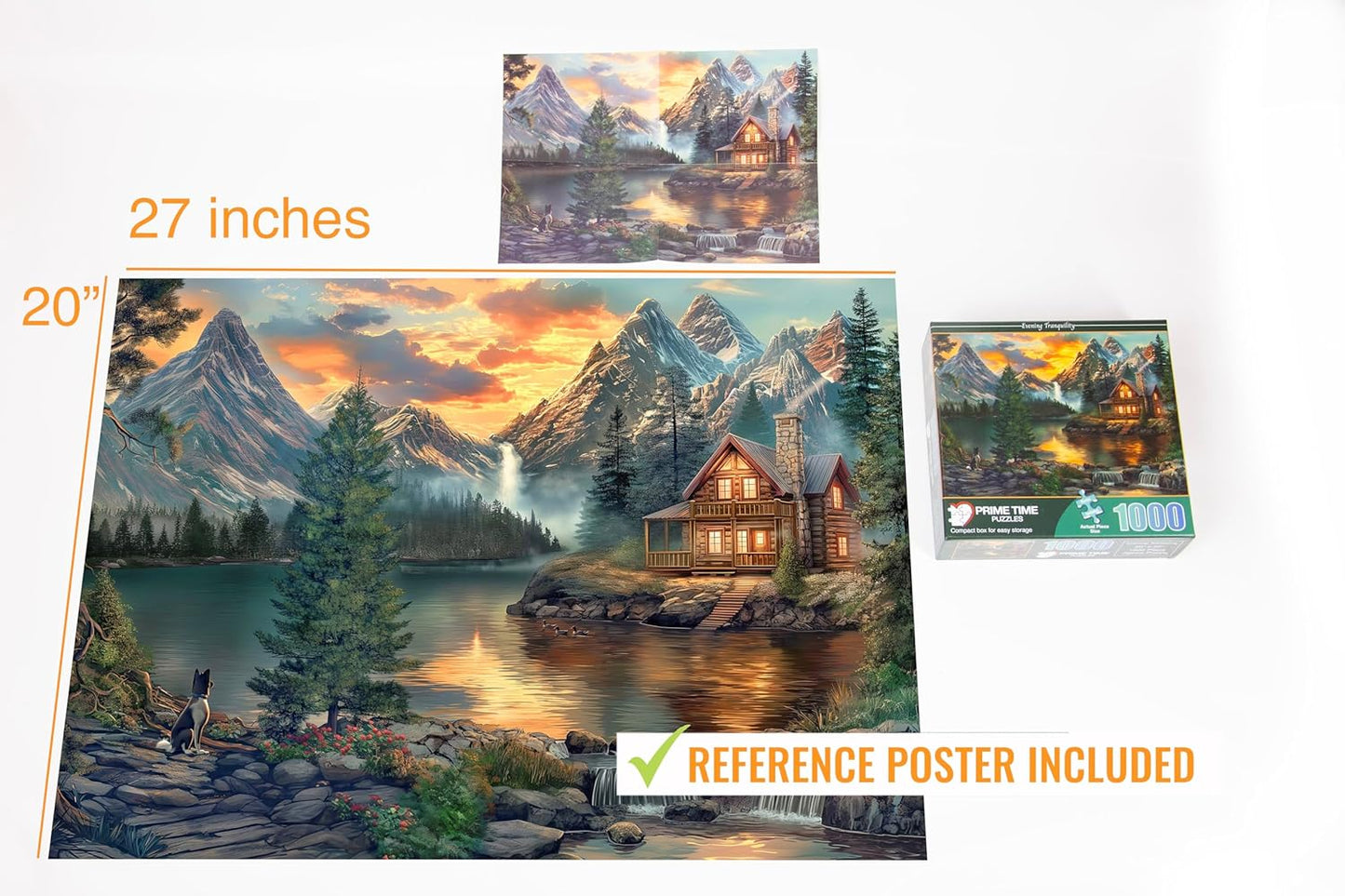 Mountain Cabin Jigsaw Puzzle by Ravensburger - 1000 Pieces for Adults | Perfect for Game Nights - 20x27 Inches