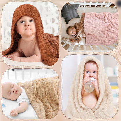 Skiennix 3D Boho Baby Blanket - Soft Unisex Receiving Blankets for Newborns & Toddlers | 32" x 24" Rainbow Design