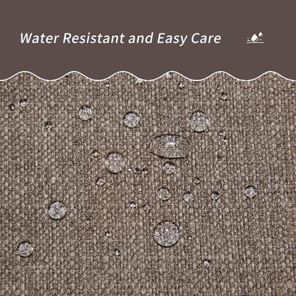 Skiennix Rectangle Tablecloth - 71x55 Inches Faux Linen, Wrinkle-Free & Waterproof in Taupe Brown