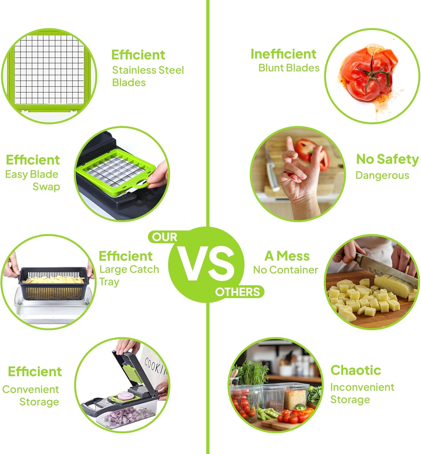 Pro-Series 16-in-1 Vegetable Chopper - Multi-Blade Food Cutter with Container & Kitchen Gadgets