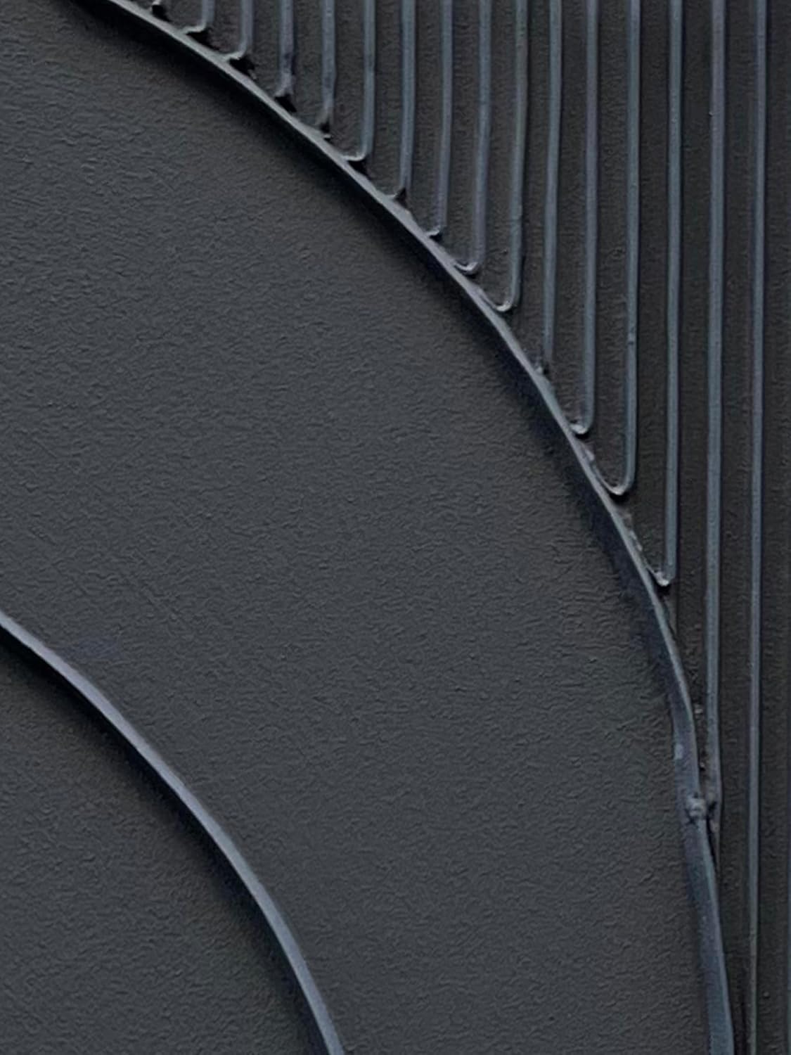 NANKAI Hand-Painted Black Minimalist Oil Painting - 24x36 Inch Abstract Wall Art for Home Decor