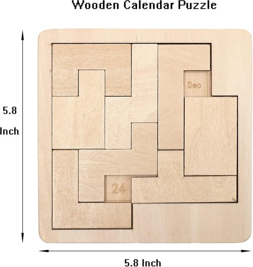 Daily Calendar Puzzle by Regine Switzerland - Challenging Wooden Puzzle for Adults | Perfect Easter Gift