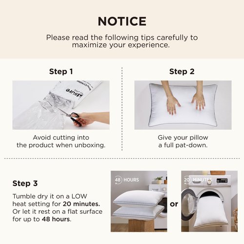 Bedsure King Pillows Set of 2 - Fluffy Bed Pillows for Sleeping, Hotel Quality, Diamond Quilted Design, Gusseted Supportive Down Alternative Filling for Back, Stomach, Side Sleepers