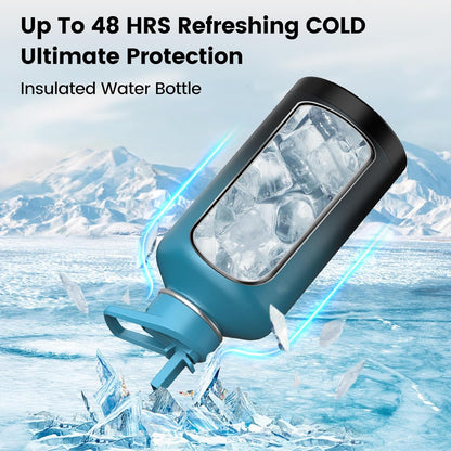 Simple Modern Insulated Water Bottle - 32 oz Triple Wall Vacuum Stainless Steel | Cold for 48 Hrs, Leak Proof & BPA-Free, Indigo-Black