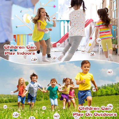 Zubebe Snowball Fun Set - 72 Cute Fake Snowmen Balls for Indoor Winter Parties | 2-Inch Classic Styles
