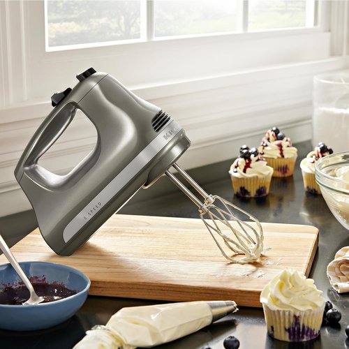KitchenAid 5-Speed Hand Mixer - Ultra Power Performance in Contour Silver Finish