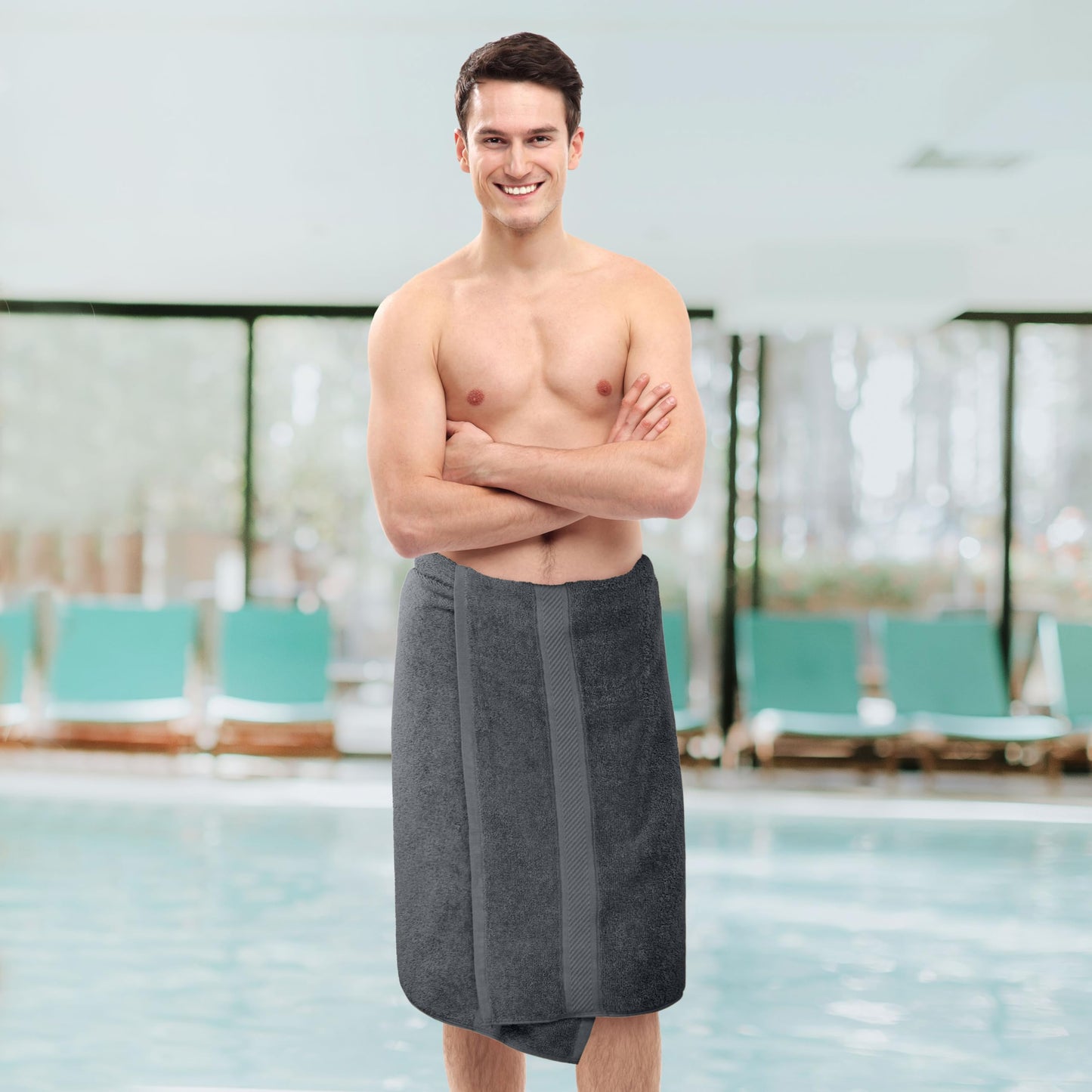 Utopia Towels 6 Pack Small Bath Towel Set, 22 by 44 Inches, 500 GSM 100% Ring Spun Cotton, Lightweight and Highly Absorbent Quick Drying Premium Towels for Hotel, Spa and Bathroom, Dark Grey