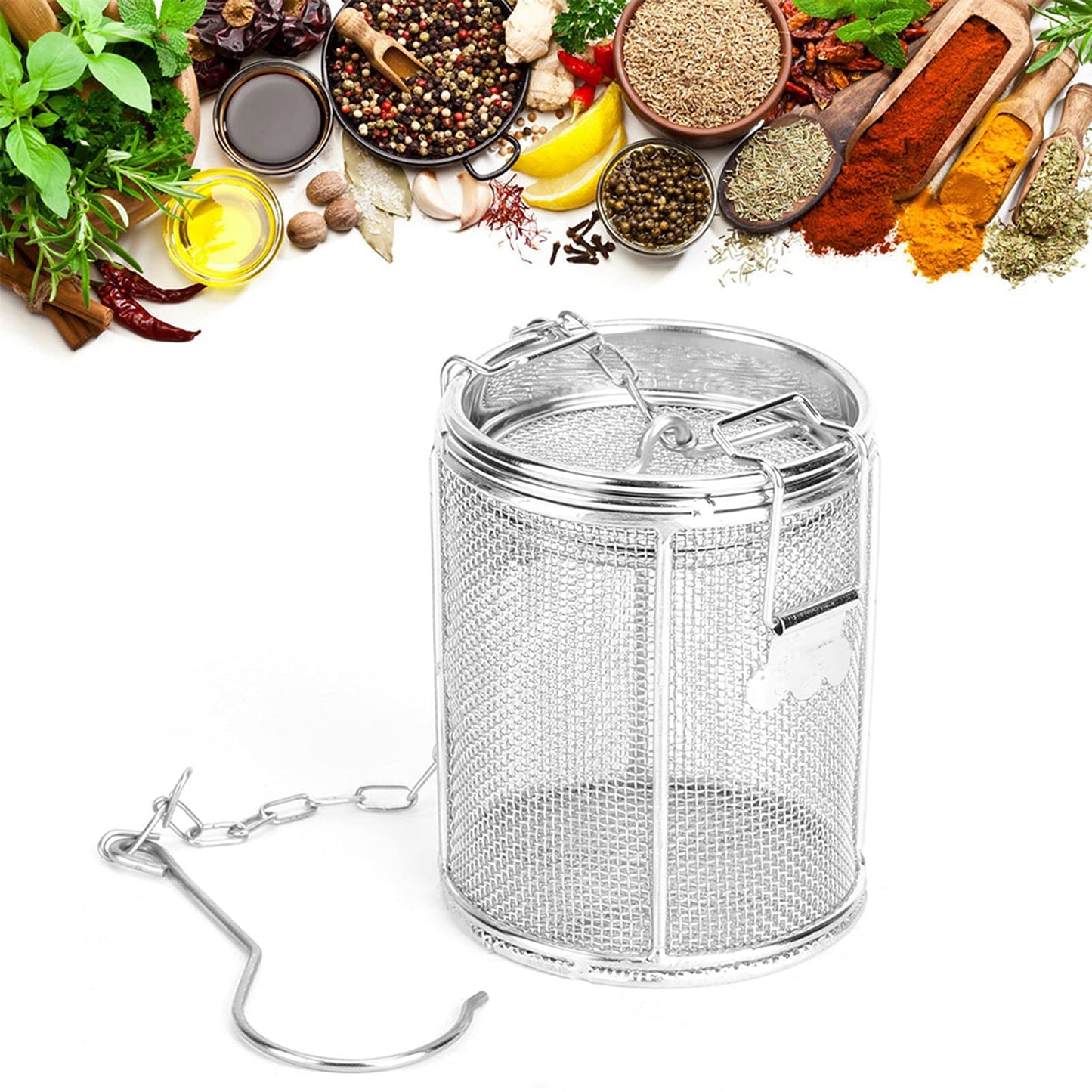 Spice Seasoning Strainer Stainless Steel Tea Strainer Soup Seasonings Seperation Basket Spice Filter