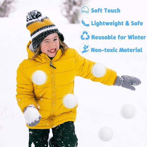 Luces 60 PCS Indoor Snow Balls - Soft Artificial Winter Toss Game | DIY Parent-Child Interaction