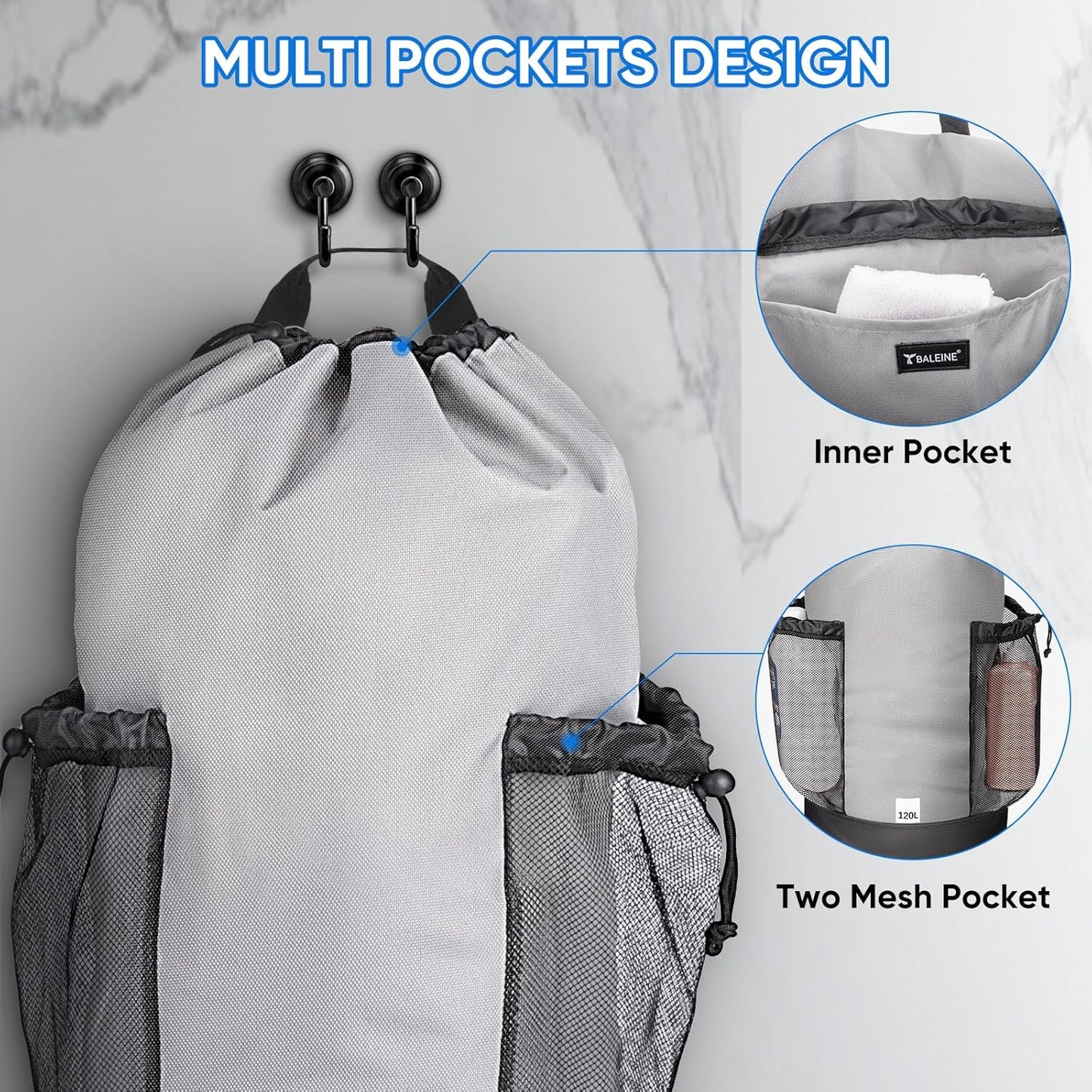 Skiennix Extra Large Moving Bags - 120L Laundry Backpack for Easy Transport