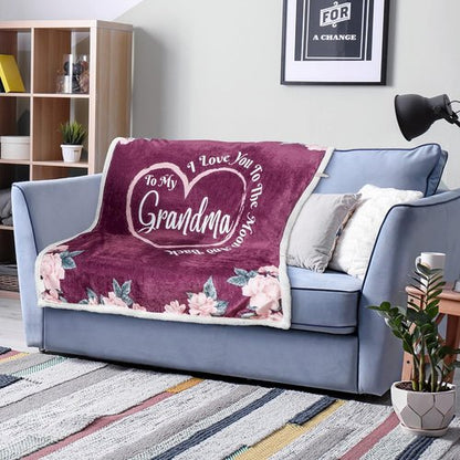 Grandma Blanket - Thoughtful Birthday & Christmas Gifts for Grandma | Cozy & Warm Keepsake