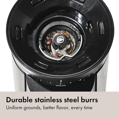 OXO Brew Conical Burr Coffee Grinder - One-Touch Automatic Grind with Stainless Steel Burrs - Silver Finish