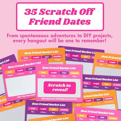 Best Friend Bucket List - 35 Scratch-Off Cards for Fun Adventure Date Ideas | Perfect Friendship Gift for Birthdays