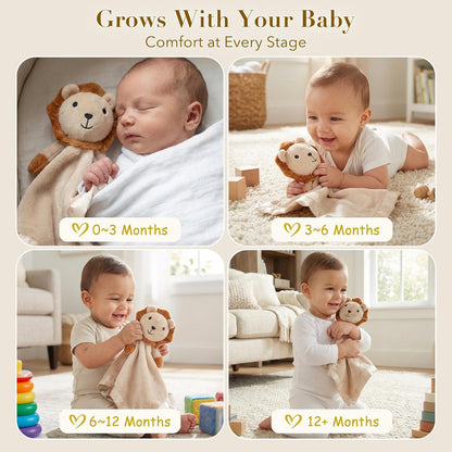 Pro Goleem Lion Security Blanket - Soft Unisex Lovey Snuggle Toy for Newborns | 16 Inch