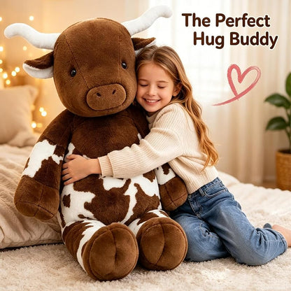 Longhorn Cow Stuffed Animal 39" Giant Plush Pillow (Variation: Longhorn Cow)