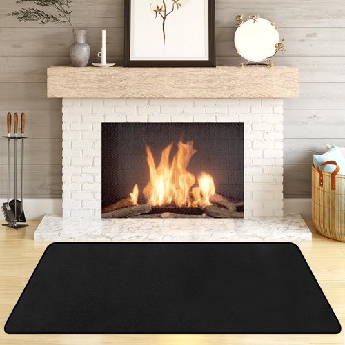 Hearth Rugs Fireproof, Fireplace Rug, Fireplace Mat, Fireplace Rugs Fire Resistant, 48" x28”, Heated Floor Mat for Outdoor BBQ Grills, Fire Pits, Smokers, Woodstoves