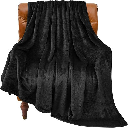 BEDELITE Fleece Blanket - Luxuriously Soft Black Throw for Couch & Bed | 50x60 Inches, Cozy & Lightweight