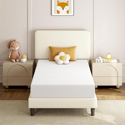 Yaheetech Twin Mattress - 8 Inch Cooling Gel Memory Foam with Green Tea for Fresh Sleep | Medium Firm, CertiPUR-US Certified