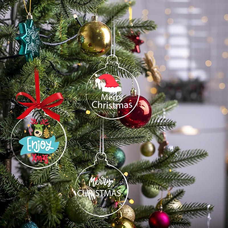 Clear Acrylic Ornament Blanks 4-Inch, 100 Pack – Variation: Clear 100pcs+4"
