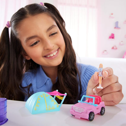 Barbie Mini BarbieLand Playsets - SUV Toy Vehicle with Color-Change Surprise & 1.5-Inch Doll