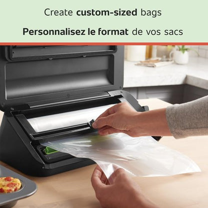 FoodSaver Vacuum Sealer Bags - Custom Fit Airtight Food Storage & Sous Vide | 8" x 20' (Pack of 2)