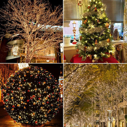 Skiennix 100FT Fairy Lights - 300 LED Waterproof Twinkle String Lights with Remote for Home & Garden