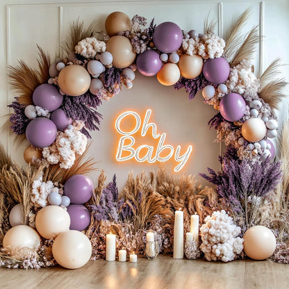 PartyWoo Dusty Purple Balloons - 50 Pcs 12 Inch Matte Mauve & Dark Purple Latex for Weddings & Celebrations