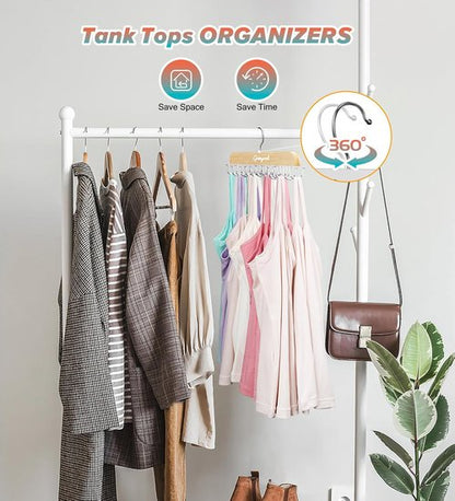 Gomyrod Bra Hanger - Space-Saving 2-Pack with 20 Hooks | Holds 40 Bras, 360° Rotating Design