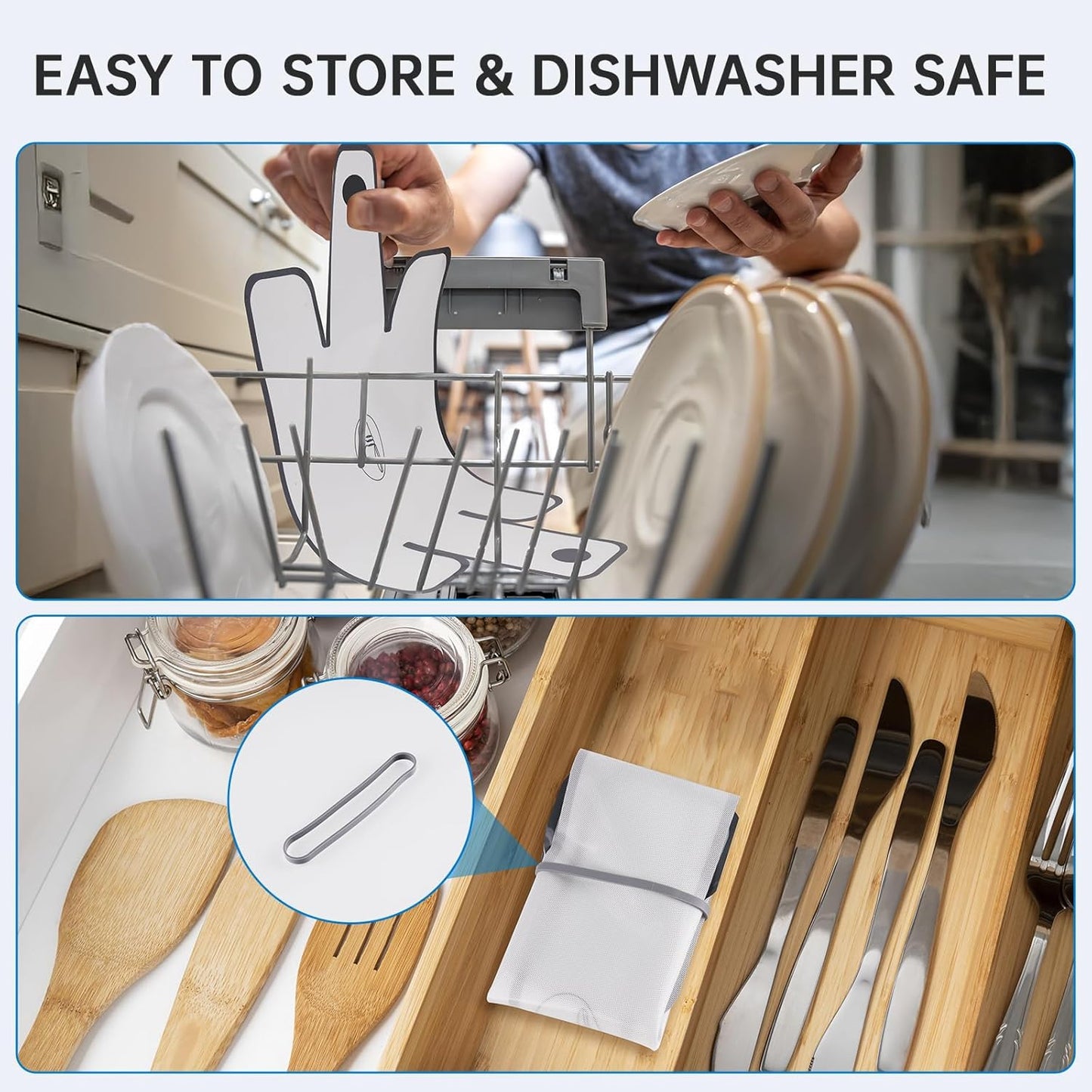 NiHome Silicone Bread Loaf Pan Liners - Reusable Nonstick Design for 9x5, 9.5x5, & 10x5 Inch Pans | Easy to Clean