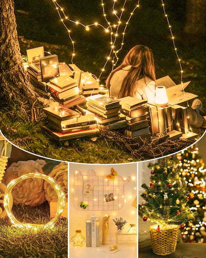 Skiennix 6 Pack Fairy Lights - Battery Operated 20FT 60LED String Lights for Indoor/Outdoor Decor | Warm White