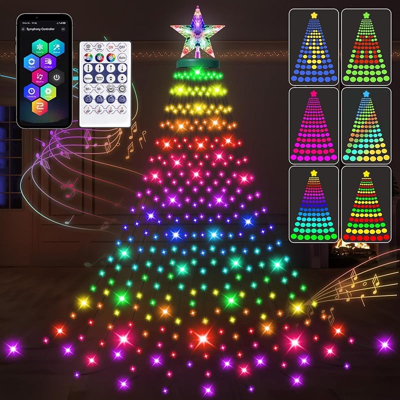 Smart Christmas Tree Lights with Ring Topper, 330 LED Colorful Tree Lights (Variation of THIS listing: 330)