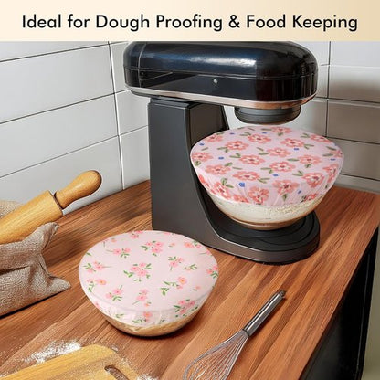 Beeswax Bowl Covers | 12-Inch Sourdough Bowl Cover Set - Reusable Cotton Food Covers for Dough Proofing