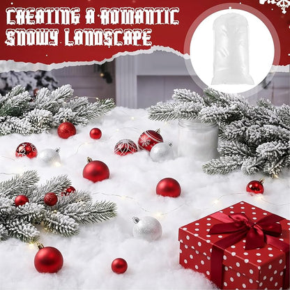 Jerify 72 Pack Christmas Fake Snow - Cotton-Like Fluffy Artificial Snow
